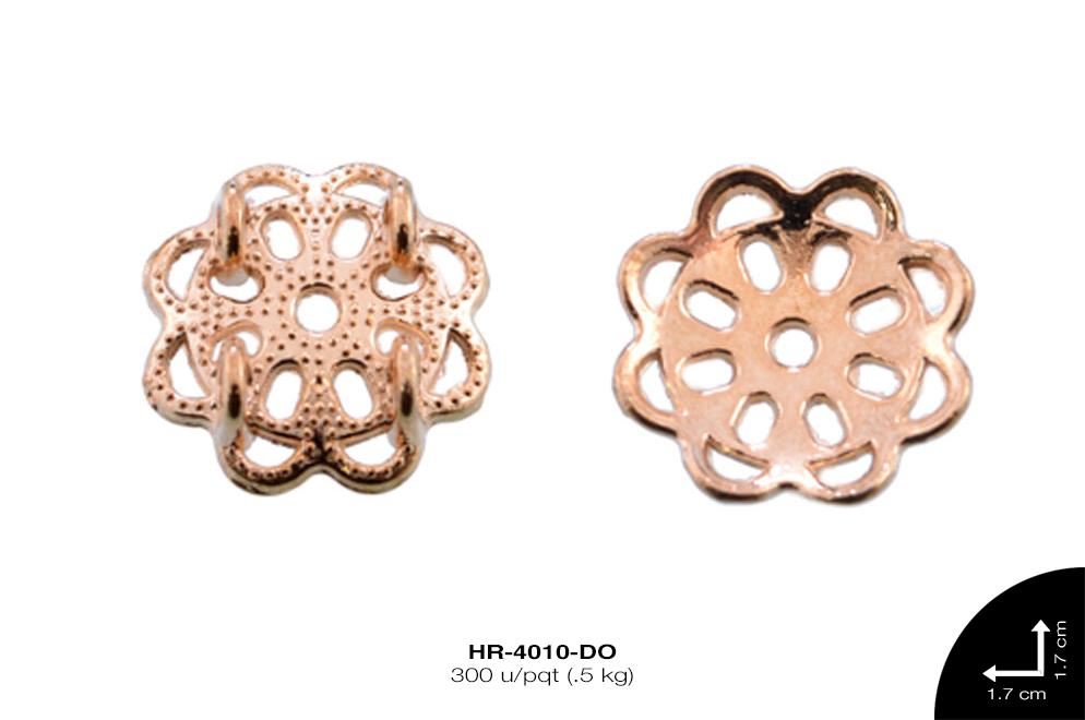 Base metálica rosa dorado